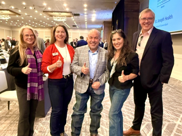 Tamara Garza with Bobby Gutierrez, mayor of Bryan, Andrew Nelson, Milynda Hallerman, Sherri Echols